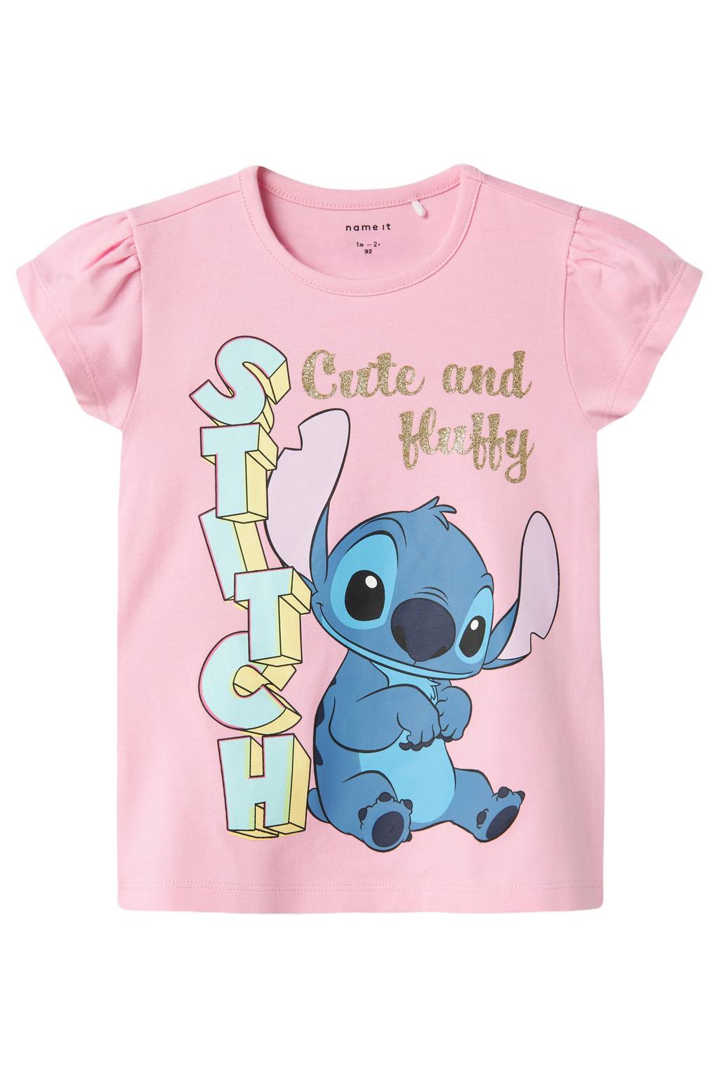 NAME IT MINI Lilo & Stitch T-shirt roze