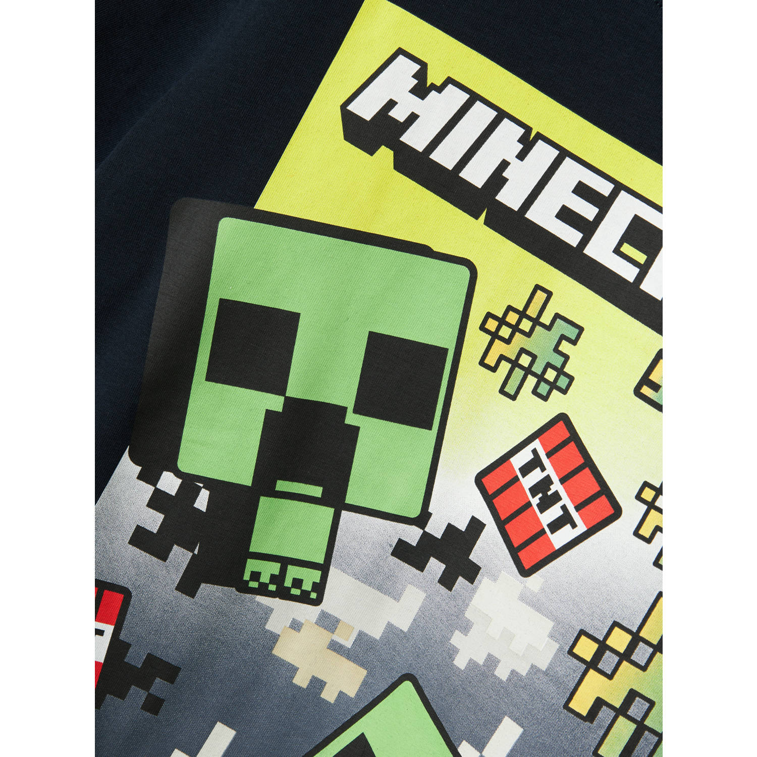 NAME IT KIDS Minecraft T-shirt donkerblauw