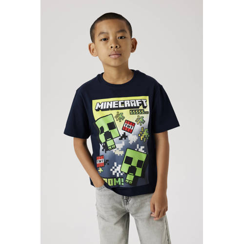 NAME IT KIDS Minecraft T-shirt donkerblauw afbeelding