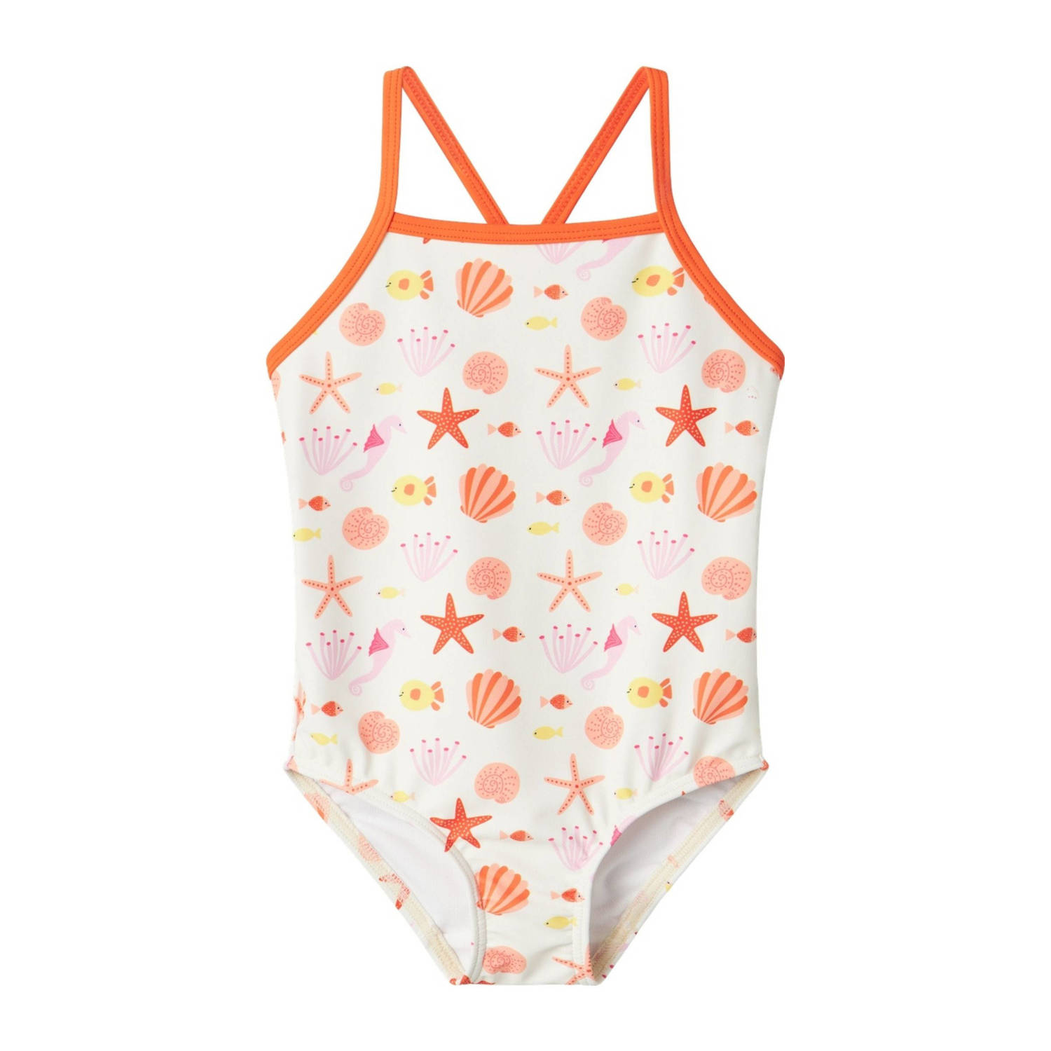 NAME IT MINI badpak oranje wit