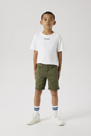 casual short donkergroen