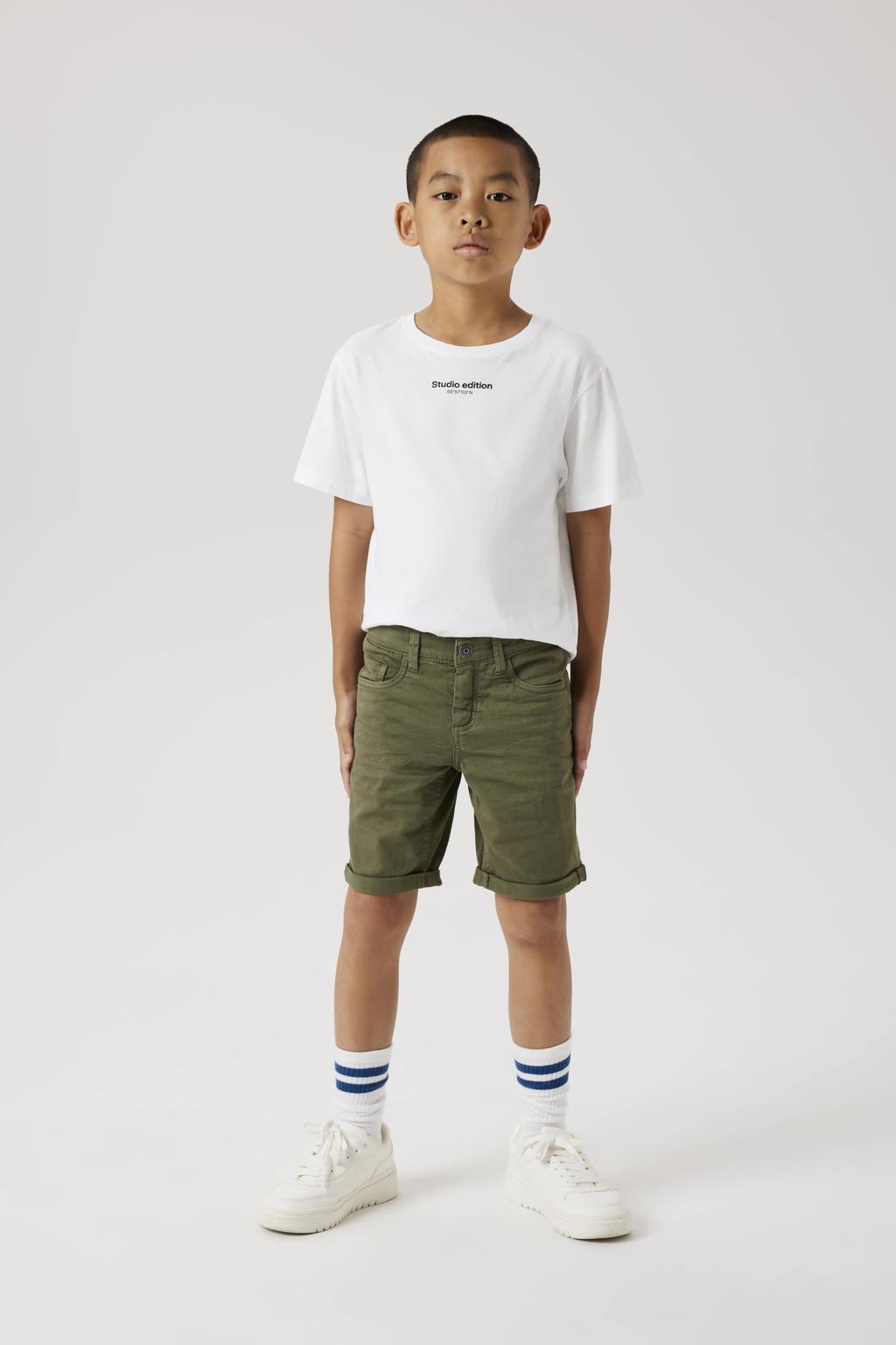 NAME IT KIDS denim short - donkergroen