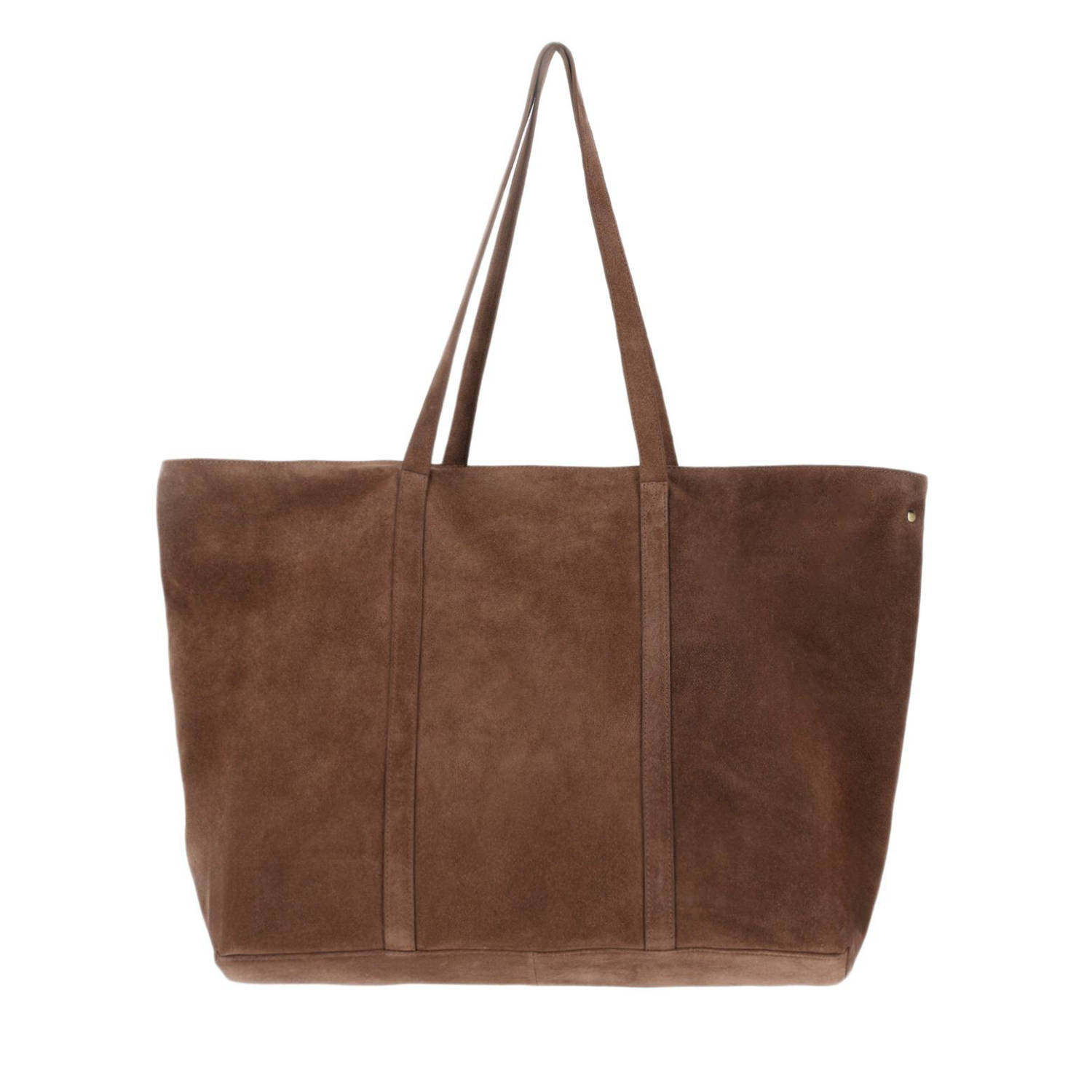 Manfield suede shopper bruin