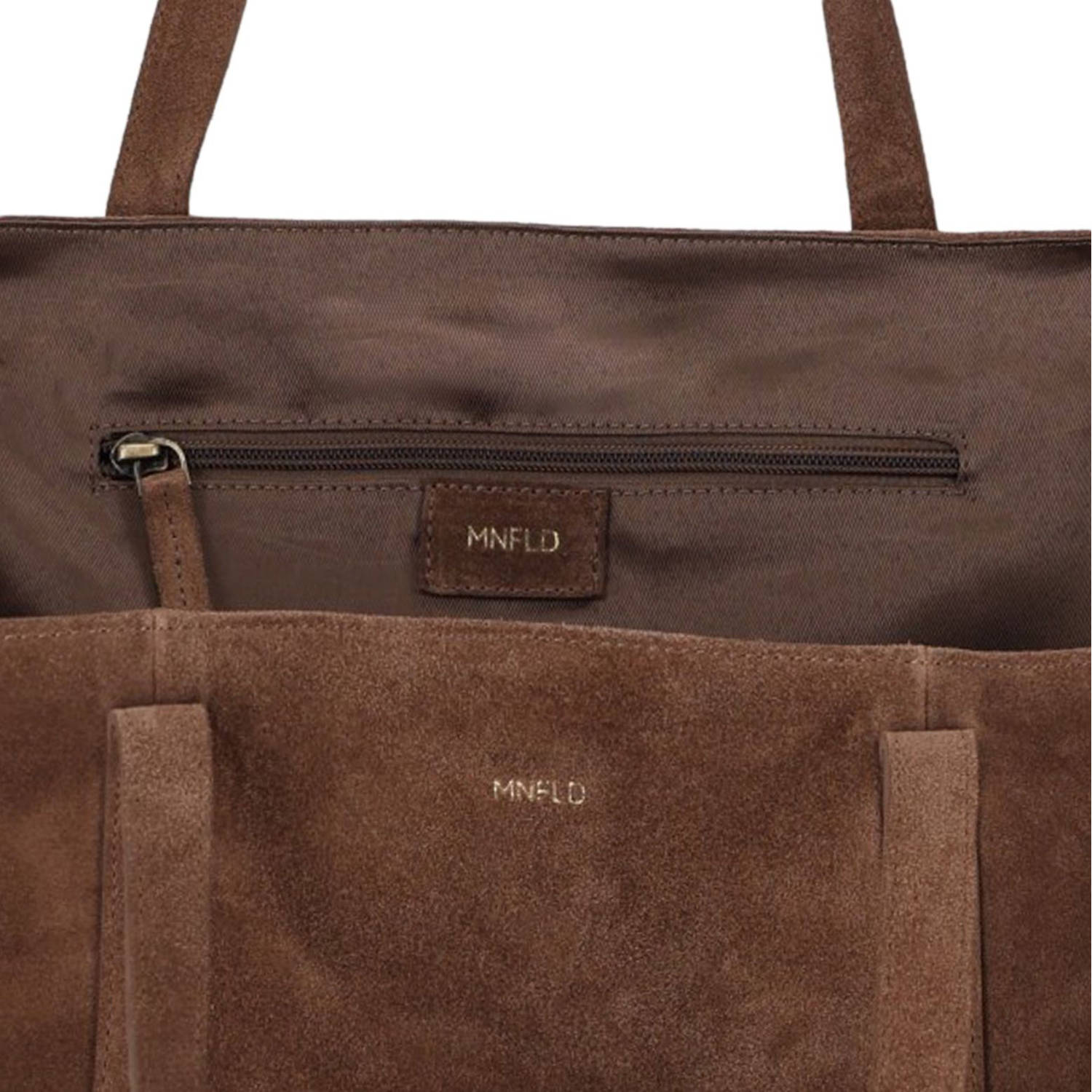 Manfield suede shopper bruin