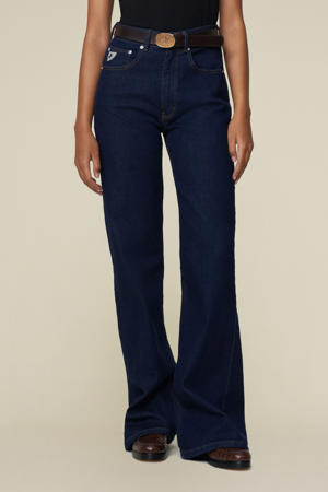 high waist wide leg jeans Rosa dark blue denim