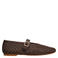 Manfield raffia ballerina's donkerbruin