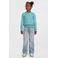 Anytime puff sleeve gebreide trui blauw