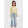 Anytime puff sleeve gebreide trui geel