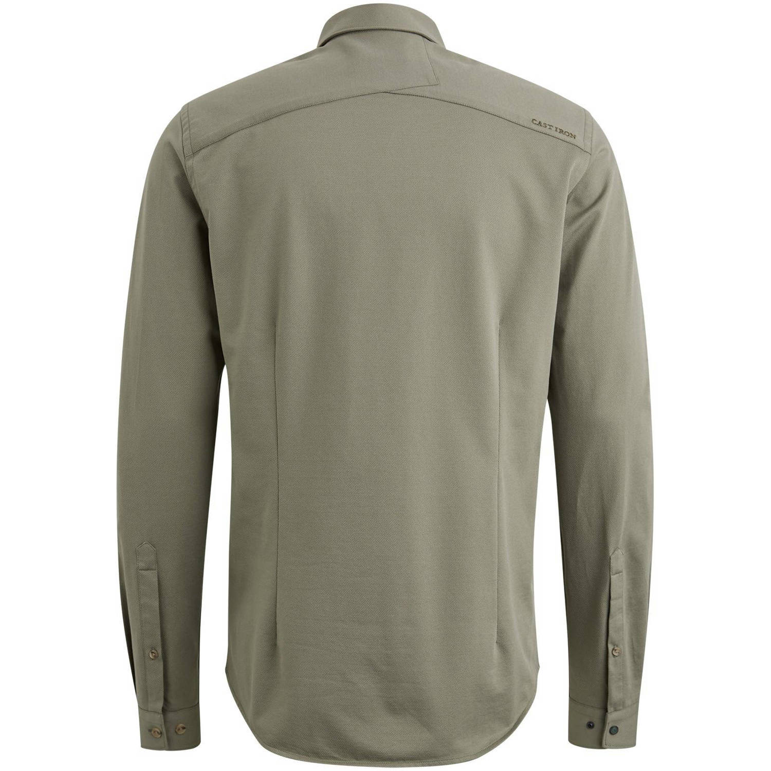 Cast Iron casual overhemd groen