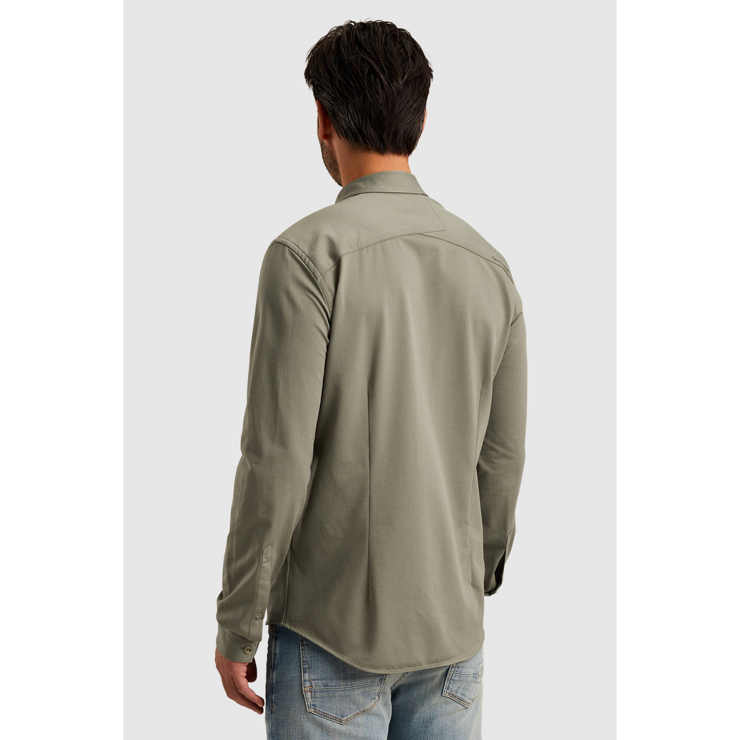 Cast Iron casual overhemd groen