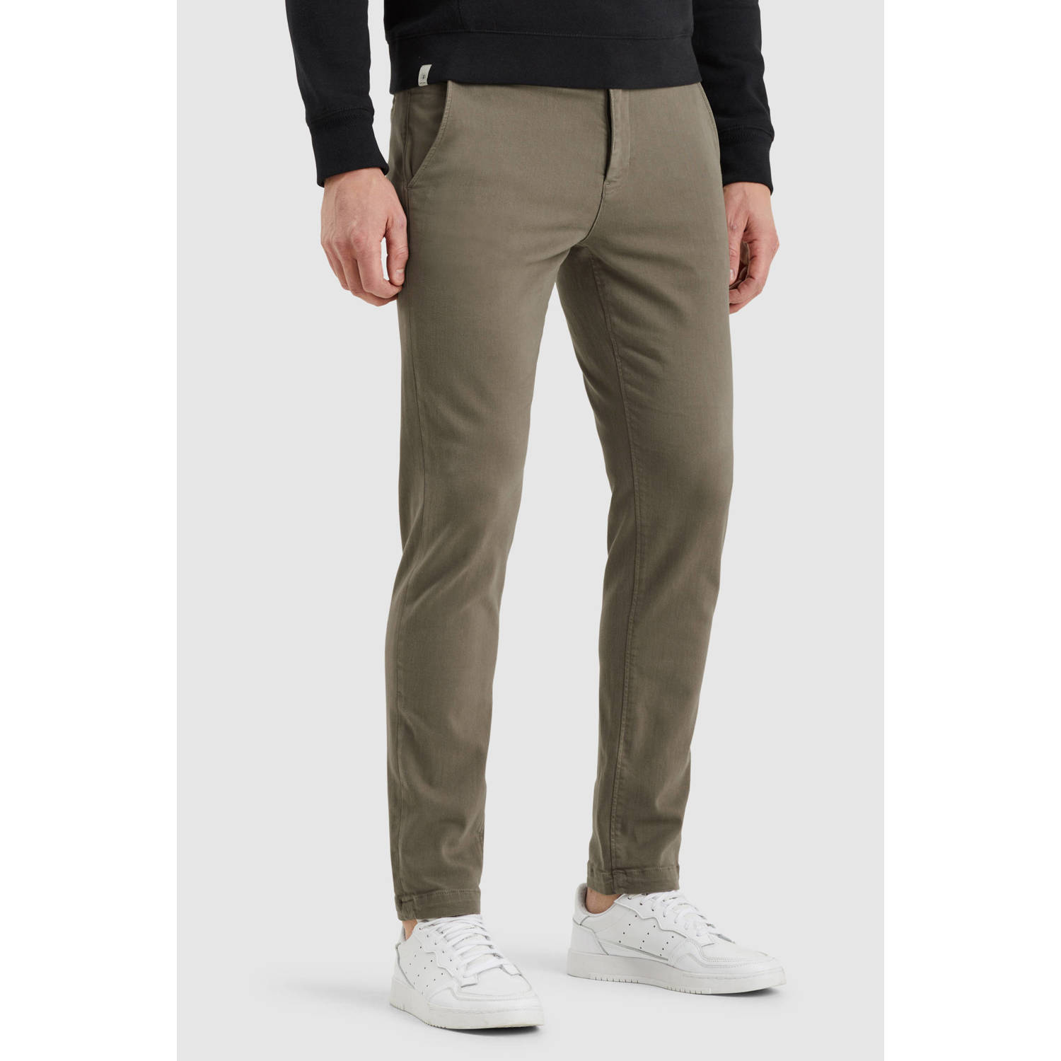 Cast Iron tapered chino kaki