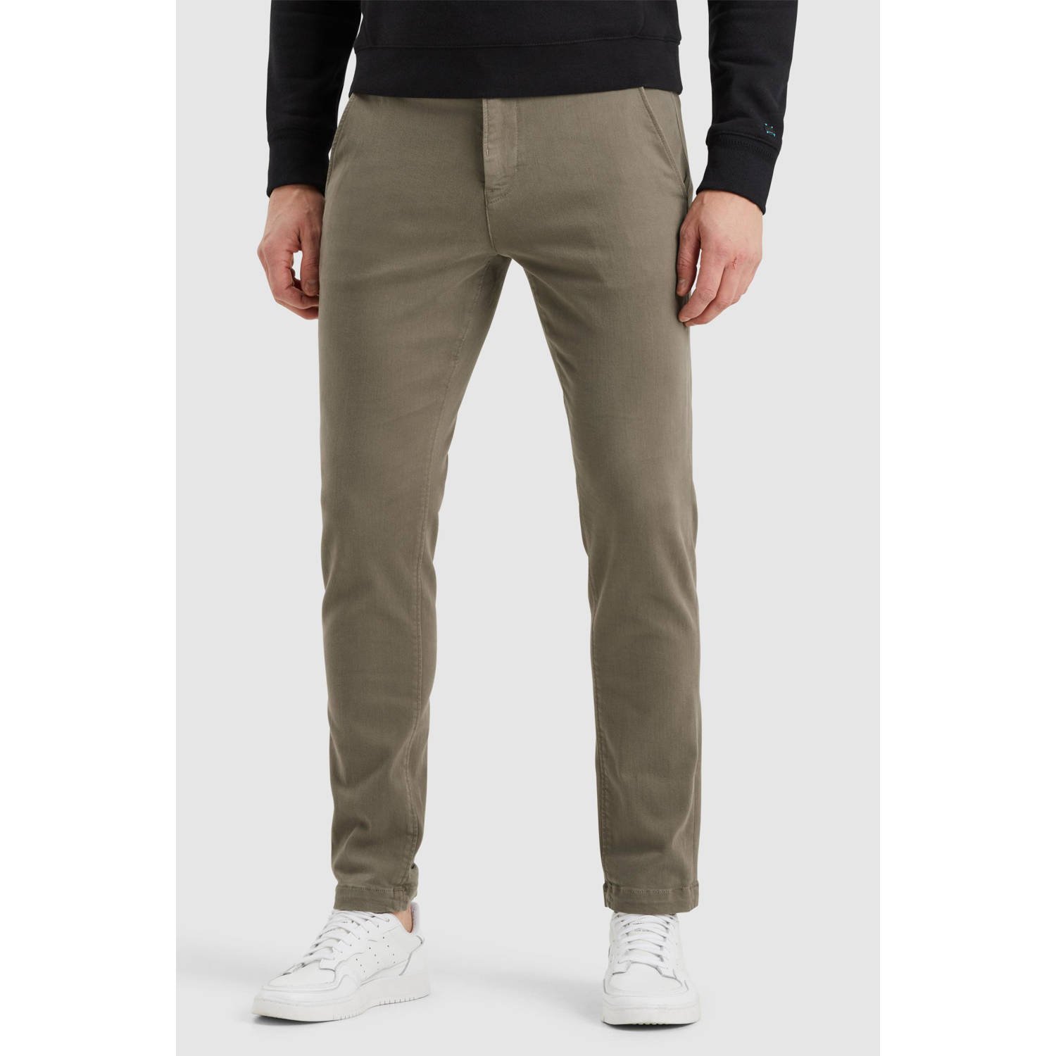 Cast Iron tapered chino kaki