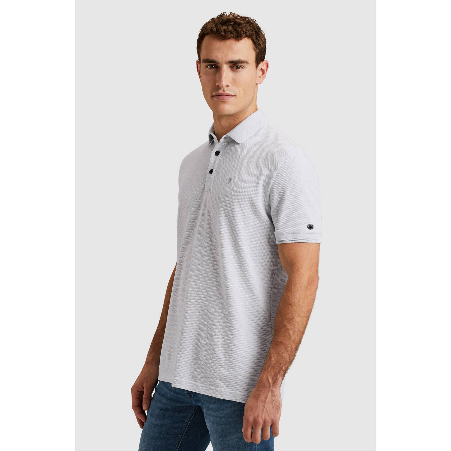 Cast Iron regular polo lichtgrijs