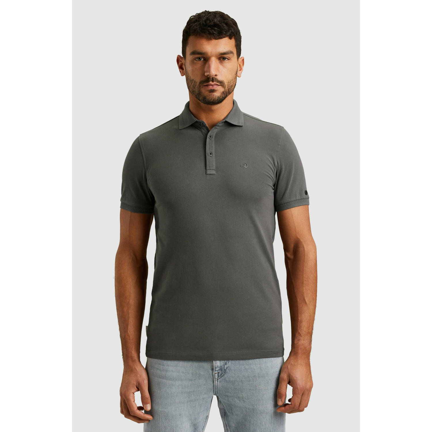 Cast Iron regular polo grijs