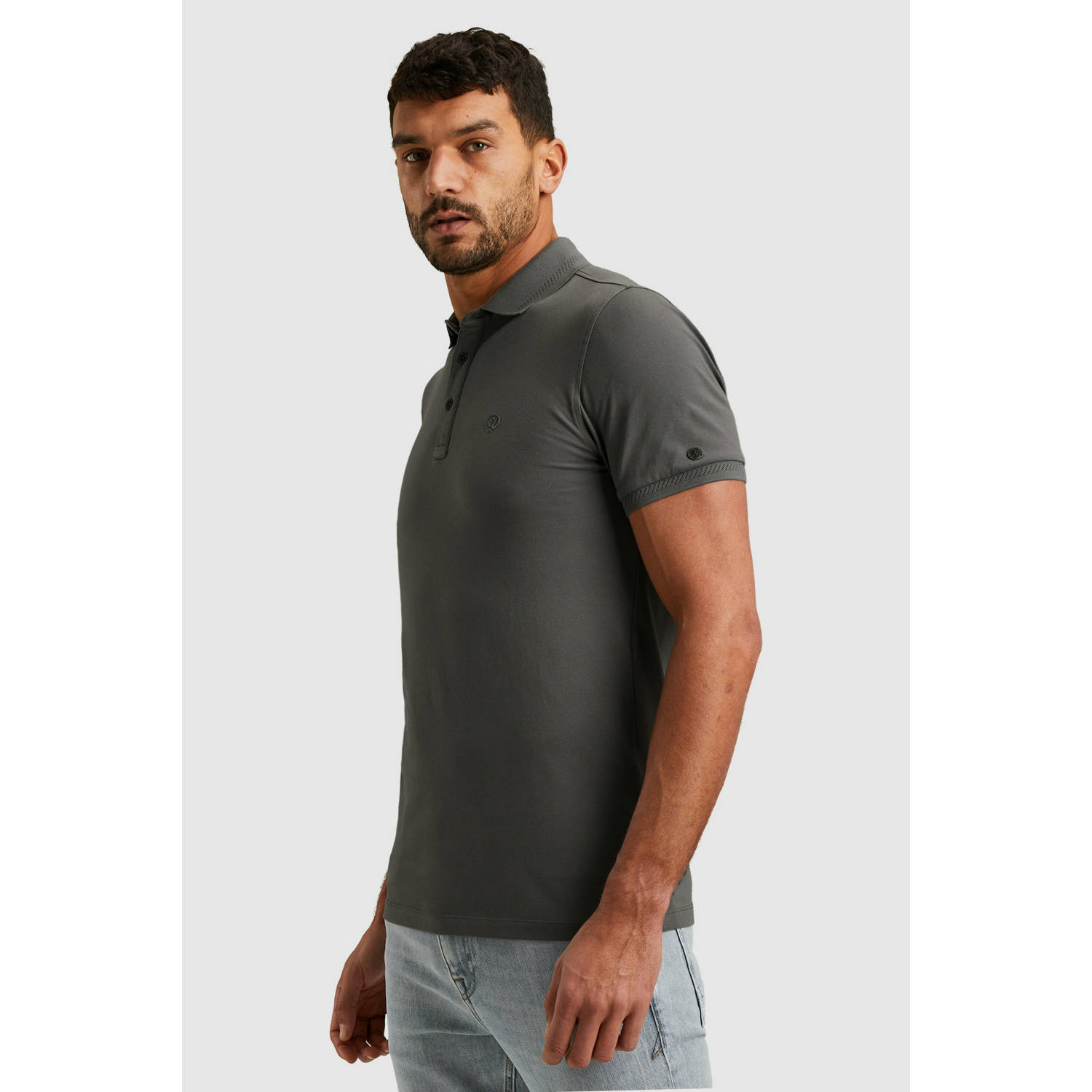 Cast Iron regular polo grijs