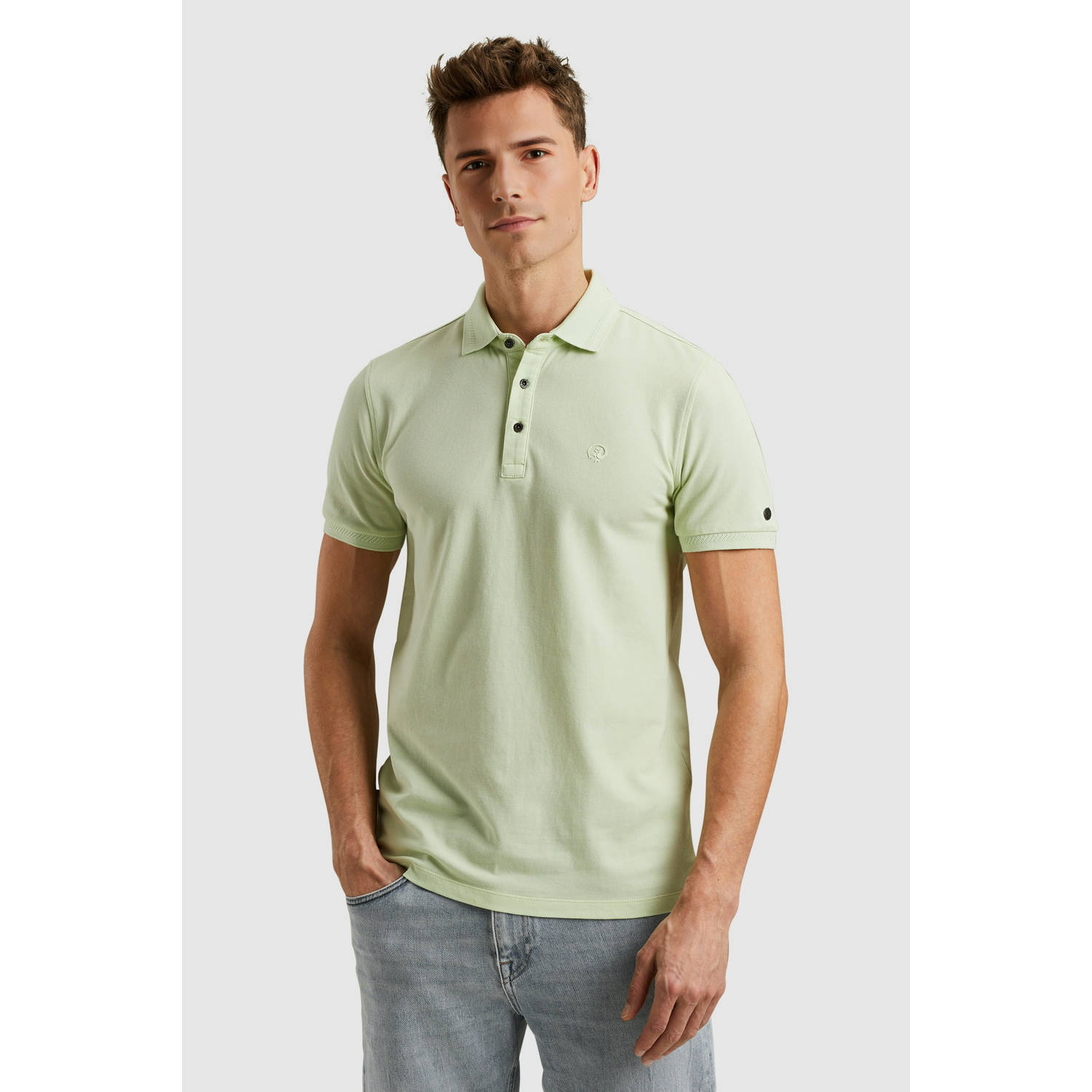 Cast Iron regular polo lichtgroen