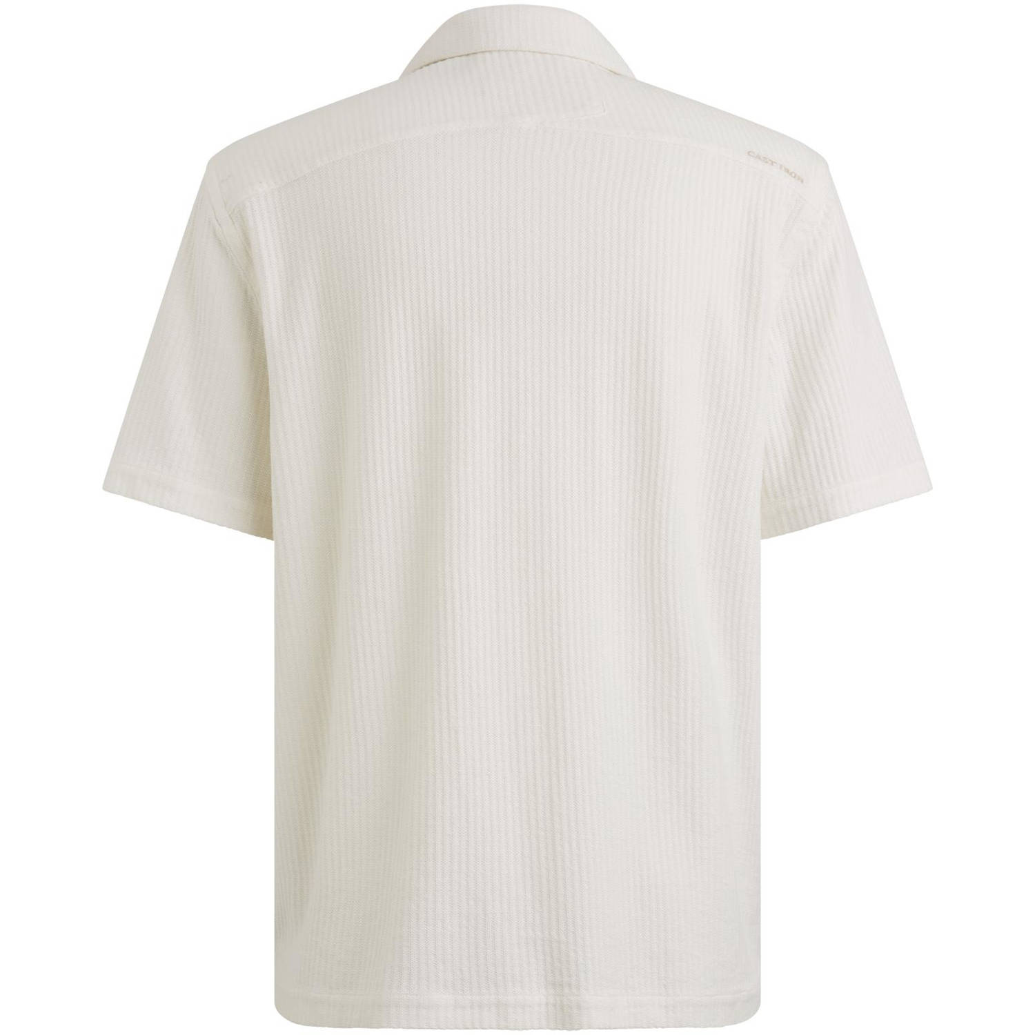 Cast Iron casual overhemd met textuur ecru