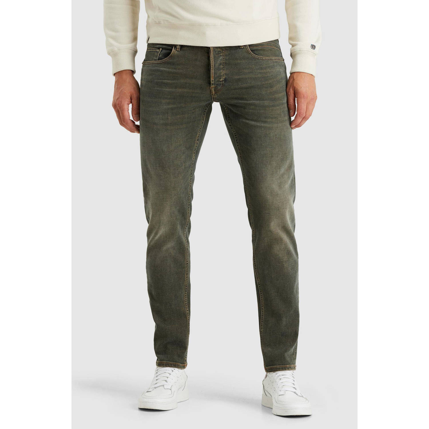 Cast Iron SHIFTBACK tapered regular fit jeans grijsgroen