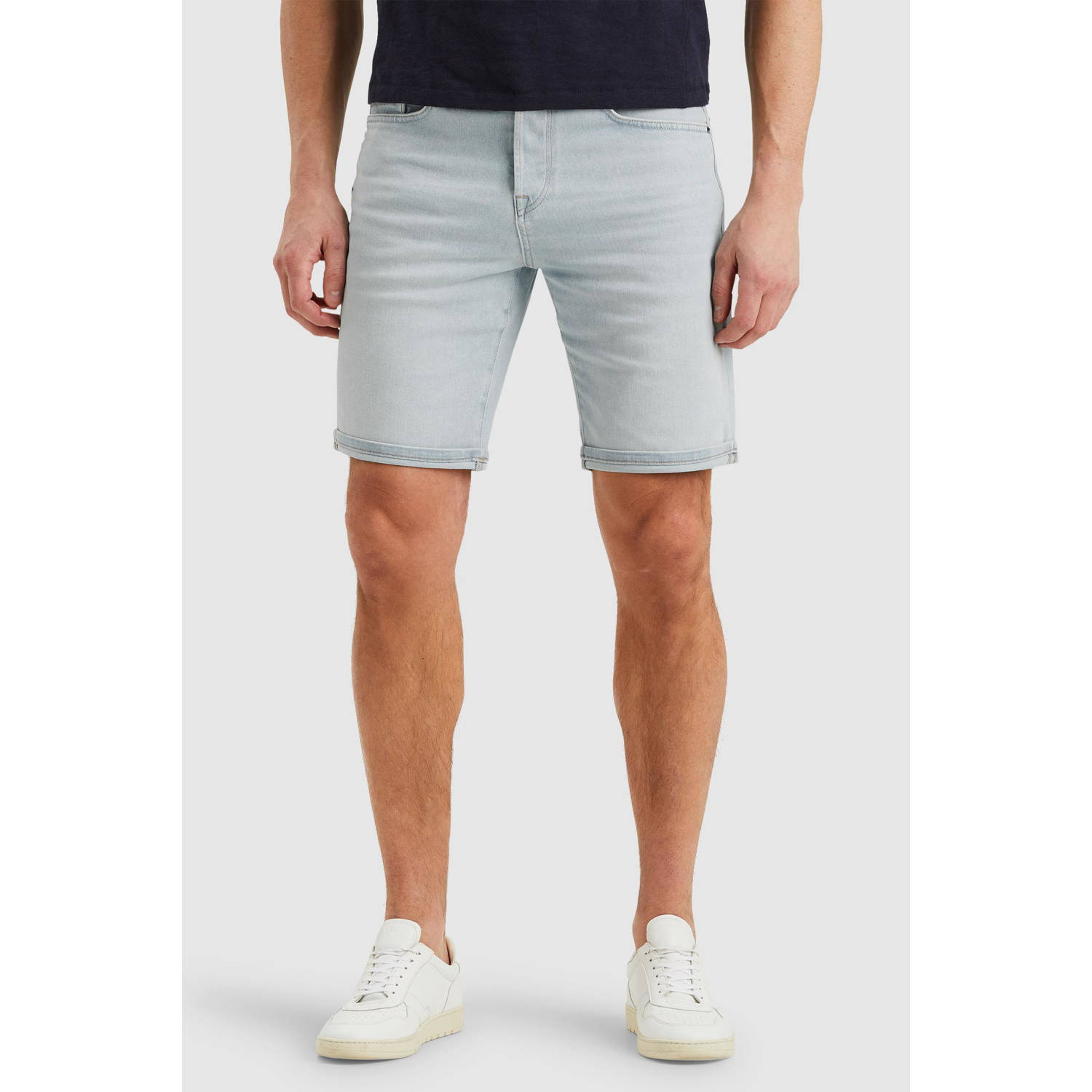 Cast Iron regular denim short lichtblauw