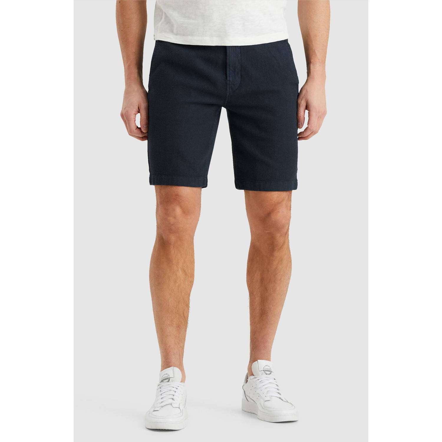 CAST IRON Heren Broeken Chino Shorts Structure Zwart