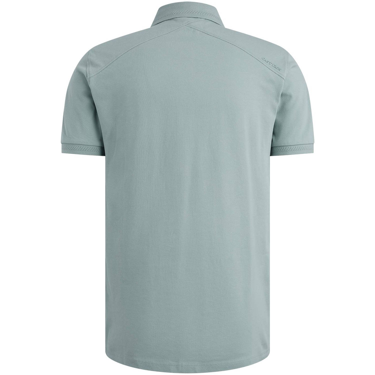 Cast Iron regular polo grijsblauw