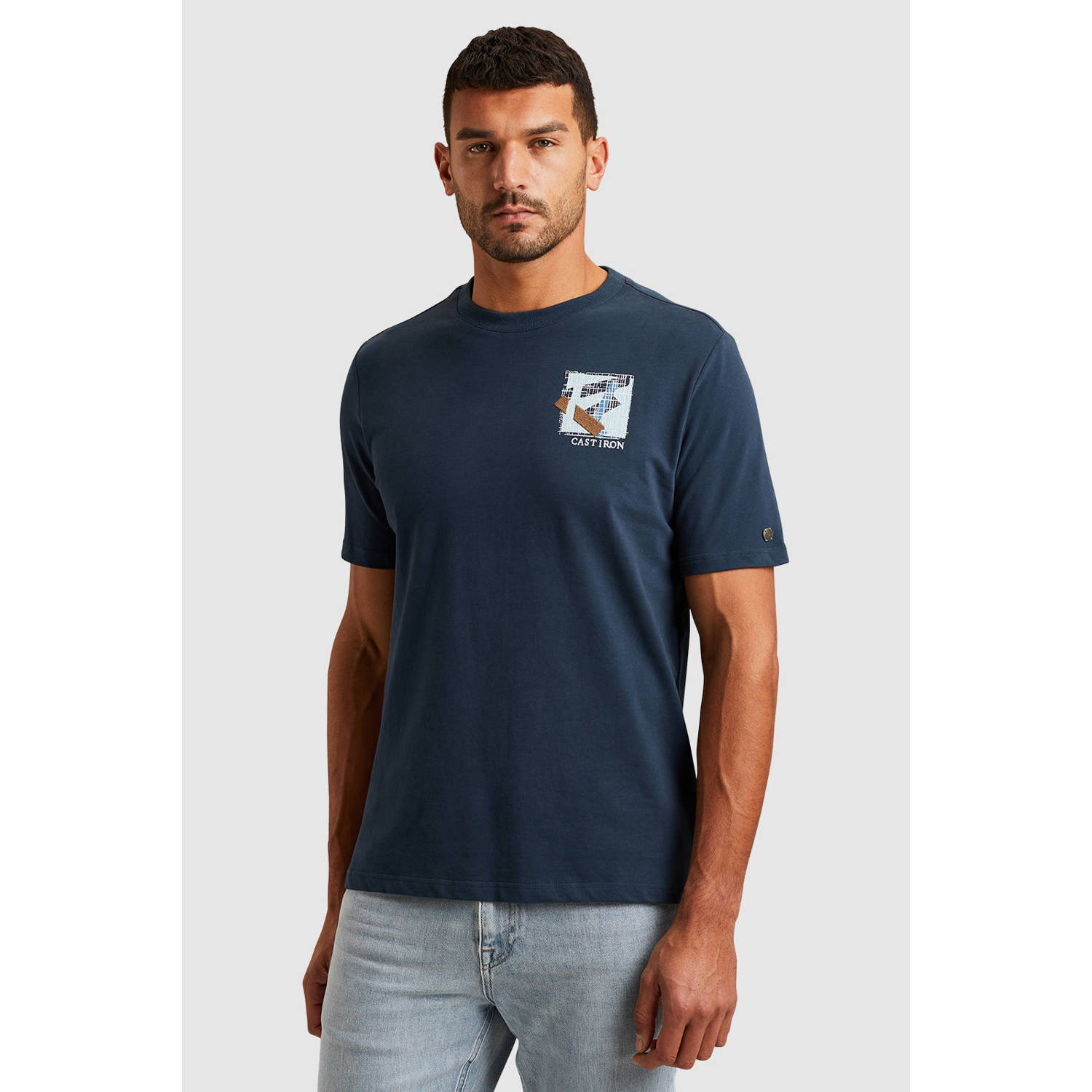 Cast Iron T-shirt donkerblauw
