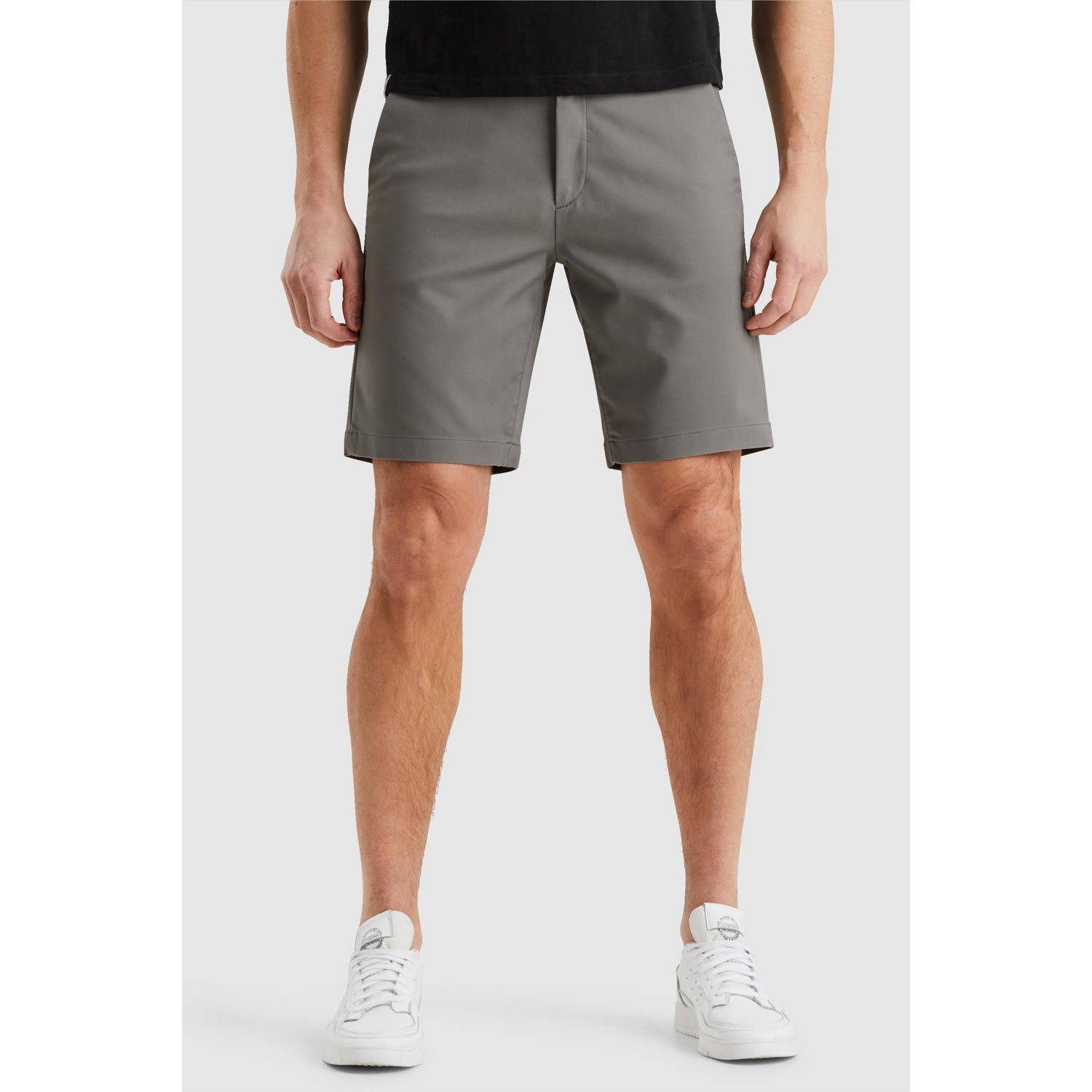 Cast Iron slim chino short grijs