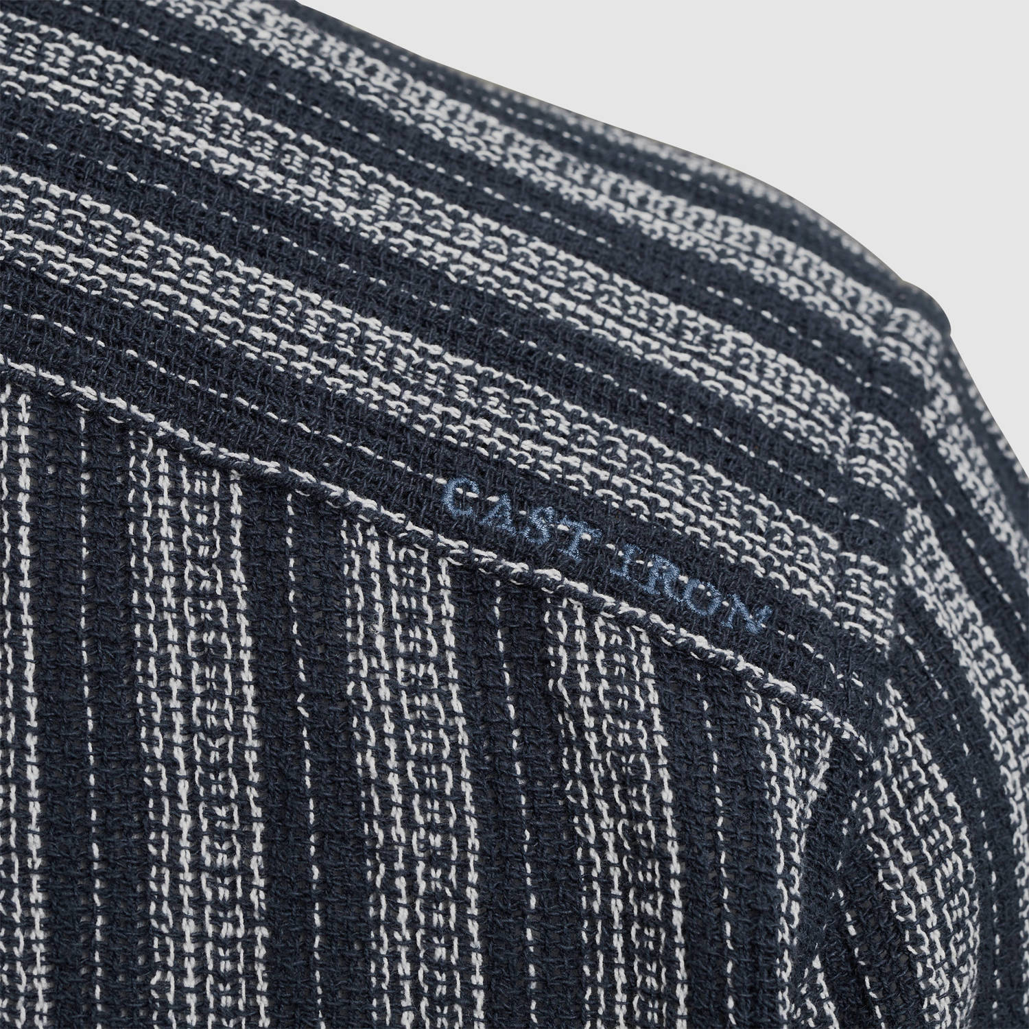 Cast Iron slim overshirt met textuur donkerblauw