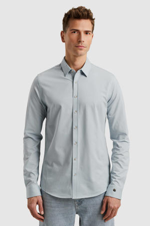 casual overhemd blauw
