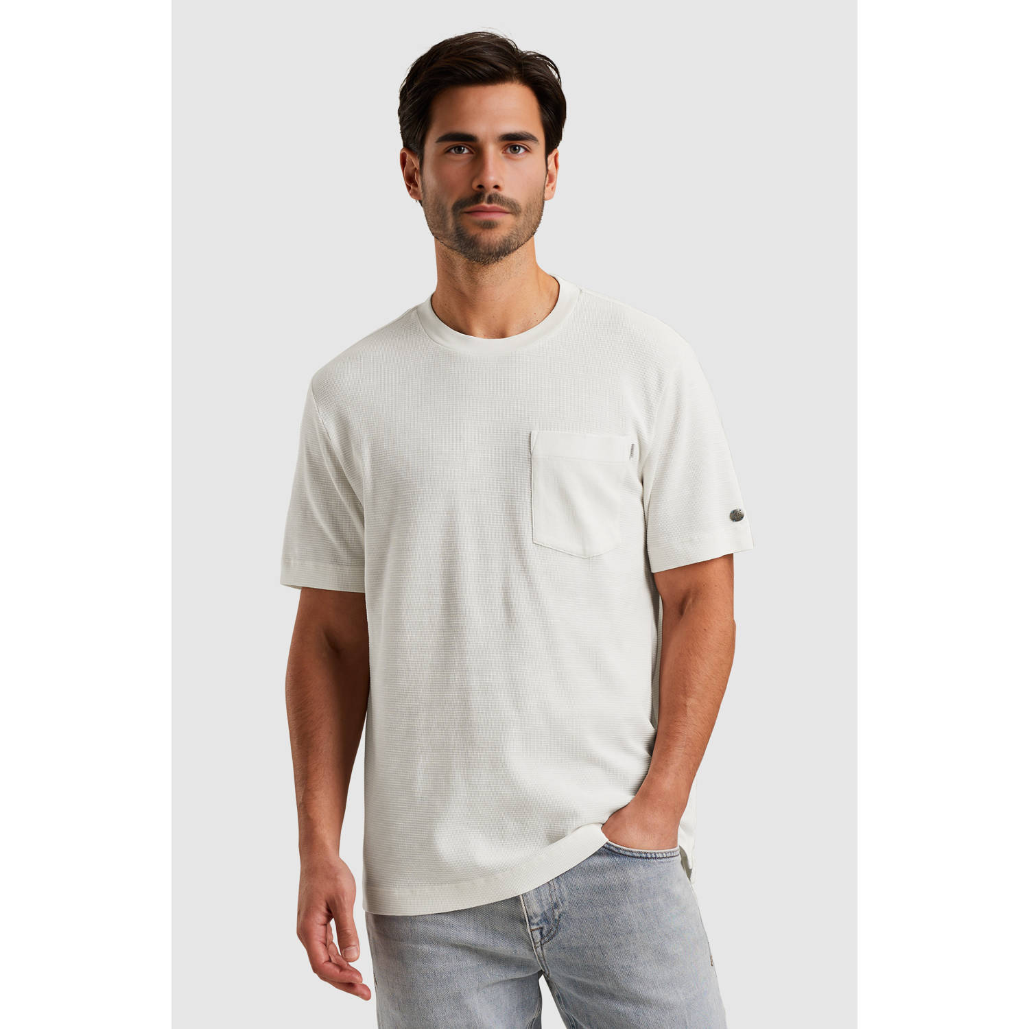 Cast iron Wafelstructuur T-Shirt