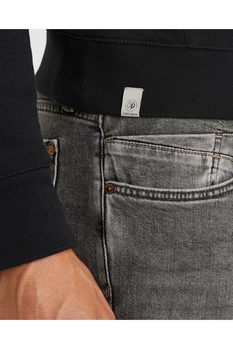 Cast Iron RISER slim fit jeans medium coal grey | wehkamp