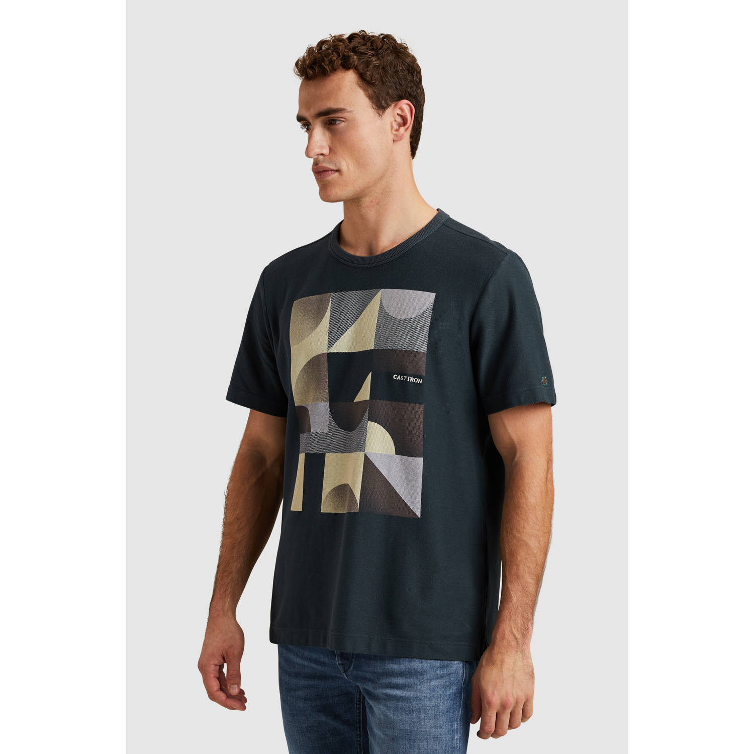 Cast Iron T-shirt donkerblauw