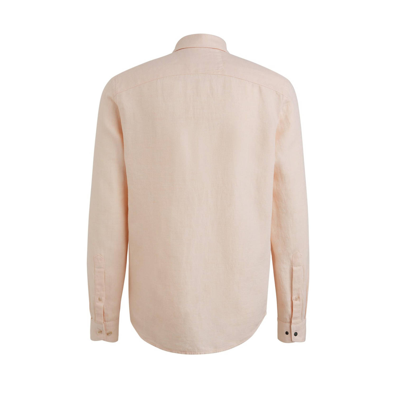 Cast Iron linnen casual overhemd roze