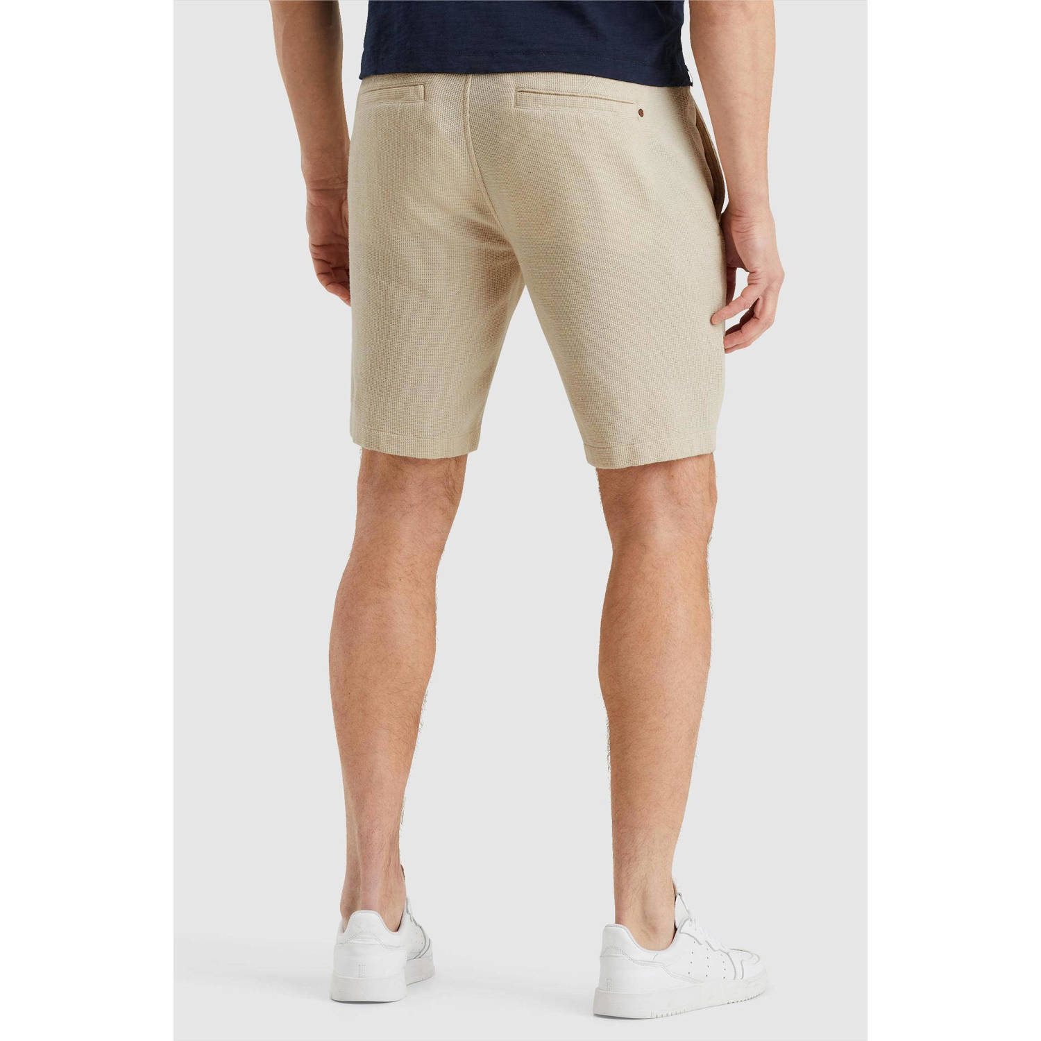 Cast Iron linnen regular chino short ecru