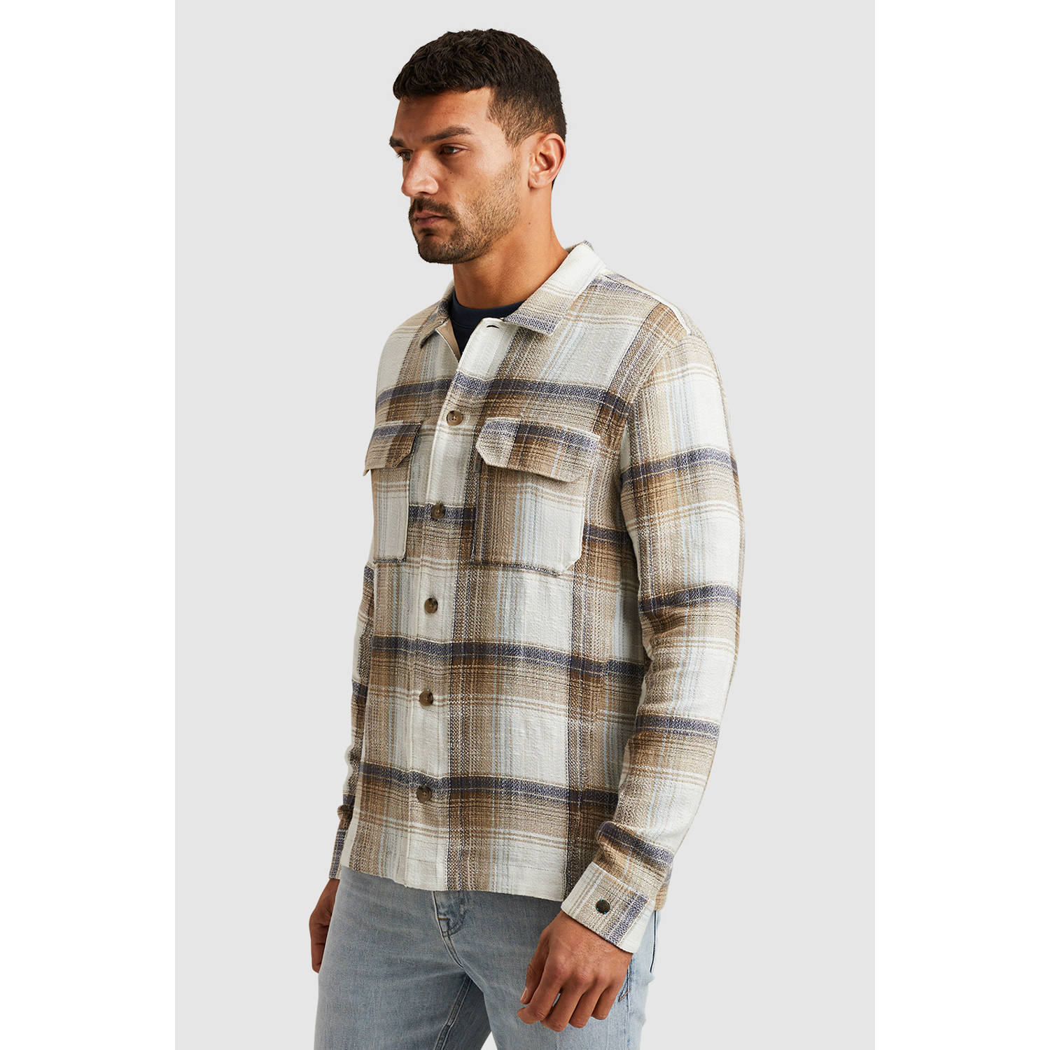 Cast Iron overshirt bruin