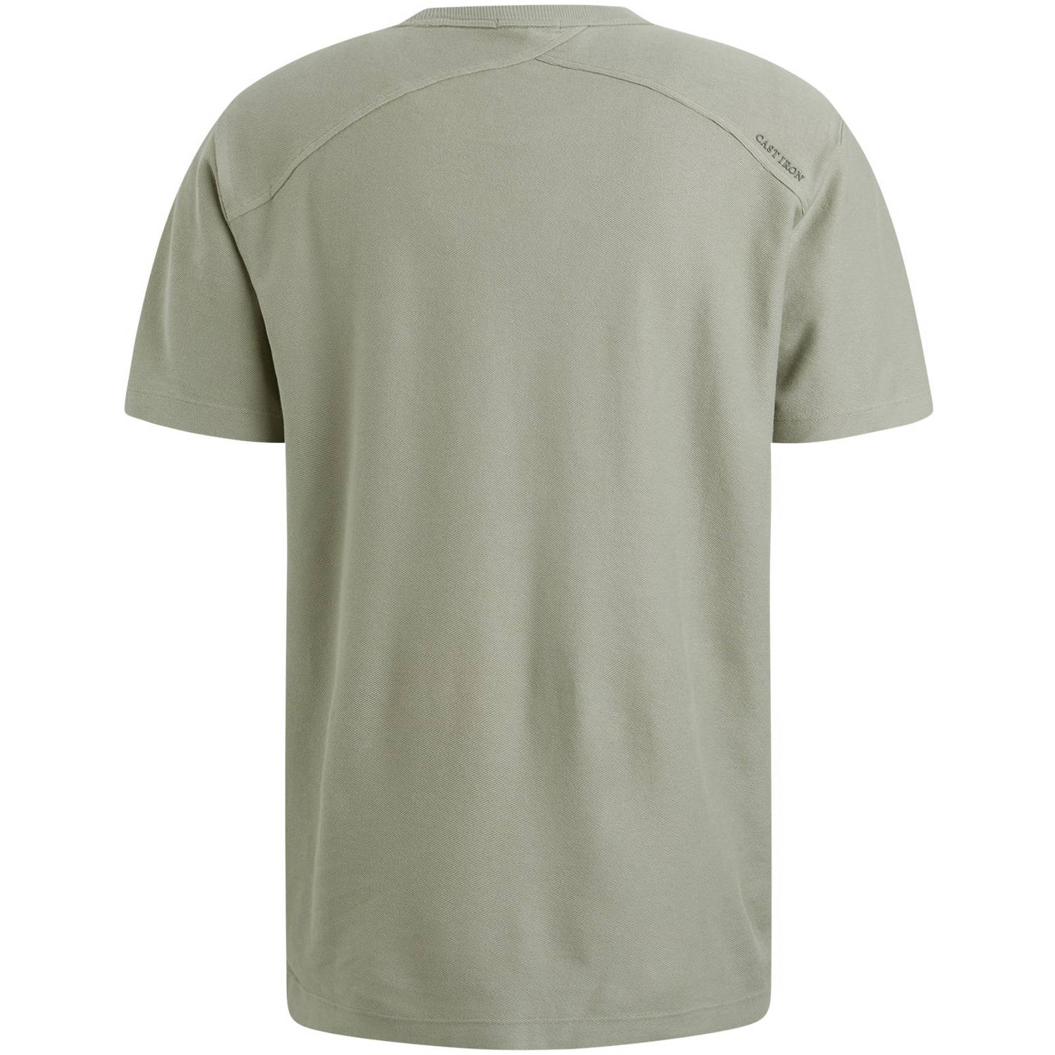 Cast Iron T-shirt met textuur groen