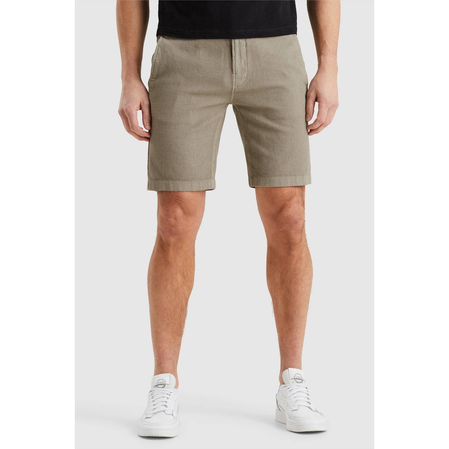 CAST IRON Heren Broeken Chino Shorts Structure Grijs