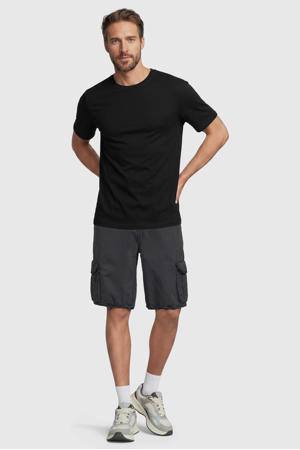 regular T-shirt zwart