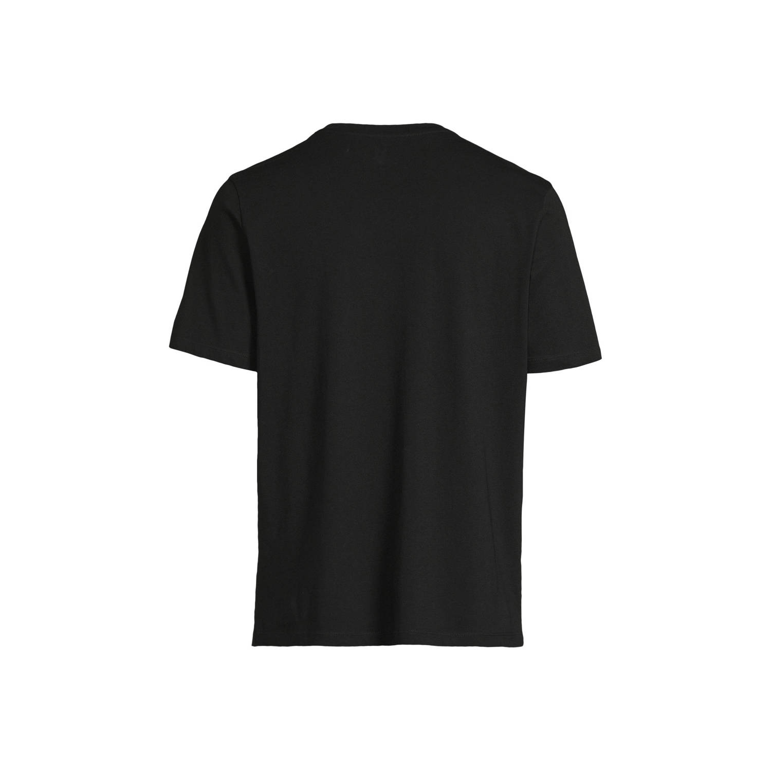 anytime T-shirt met V-hals zwart