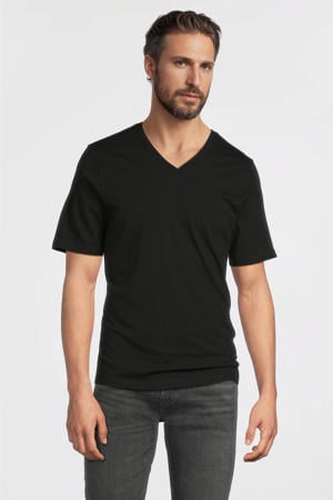 regular T-shirt zwart