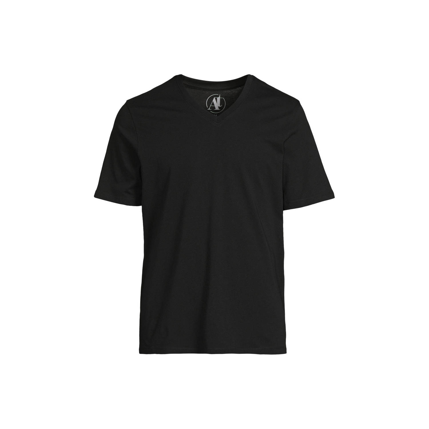 Anytime T-shirt met V-hals zwart