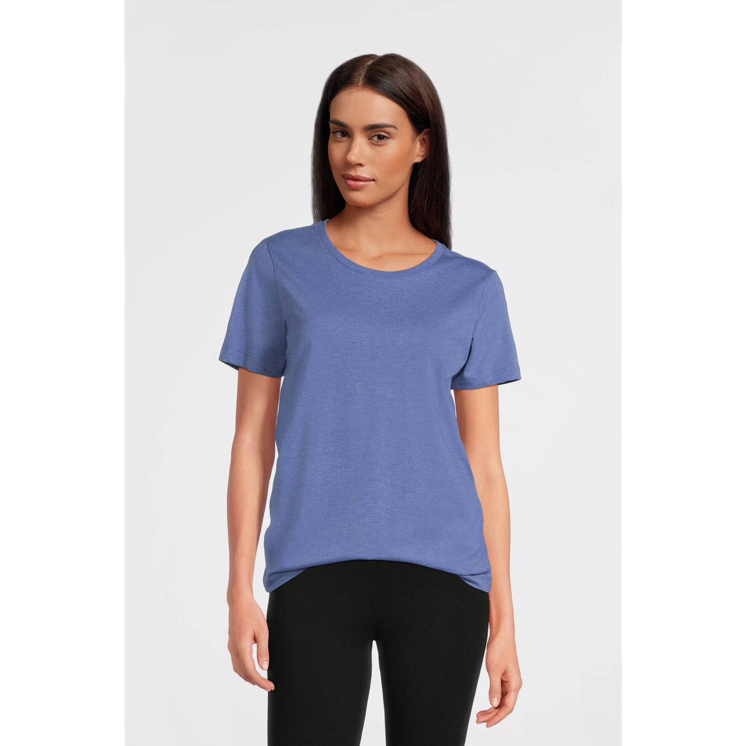 Anytime T-shirt blauw