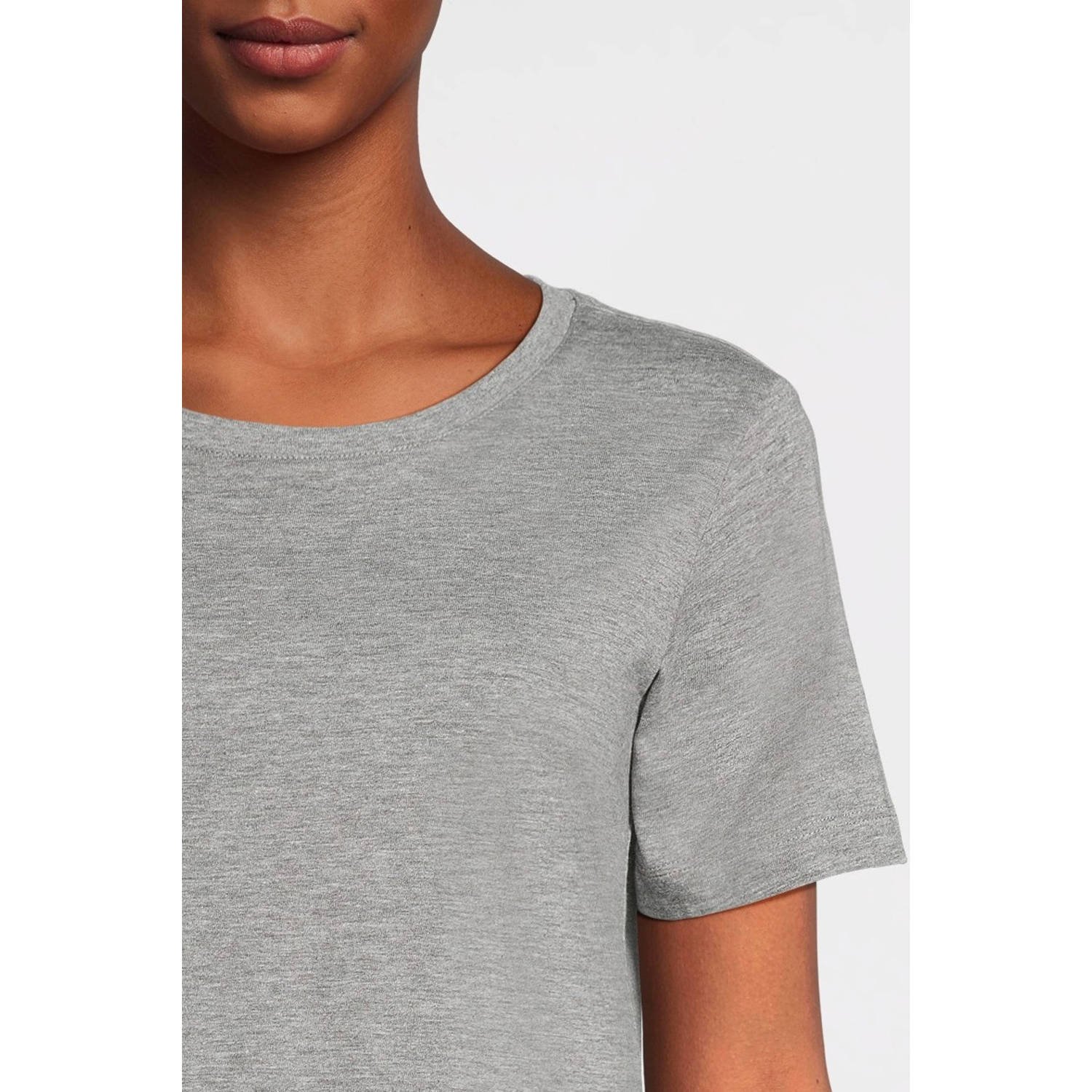 anytime T-shirt grijs melange