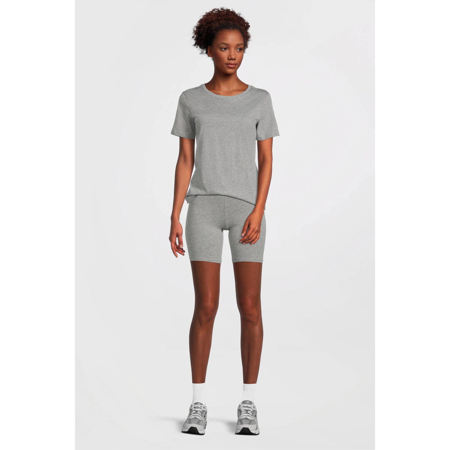 anytime T-shirt grijs melange