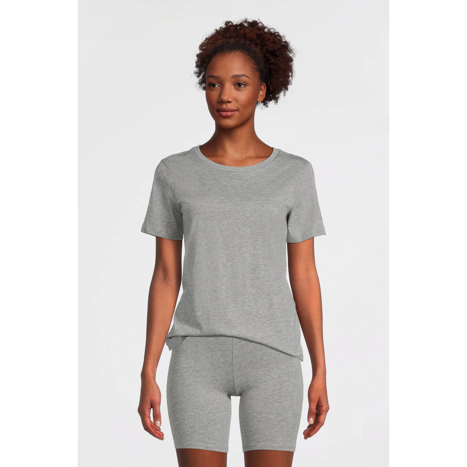 Anytime T-shirt grijs melange