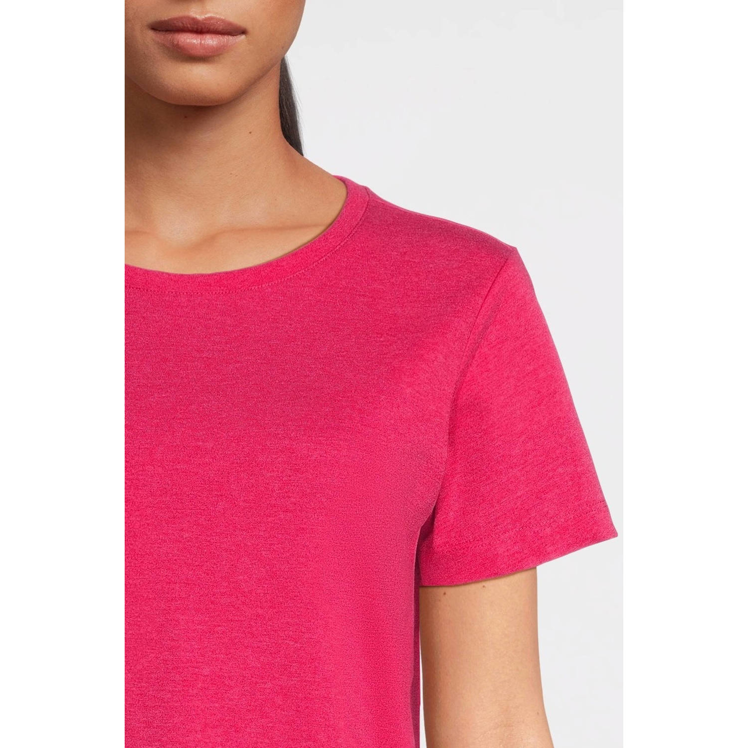 anytime T-shirt roze melange