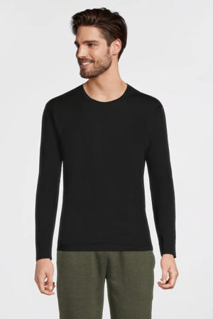 regular T-shirt zwart