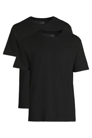 regular T-shirt zwart