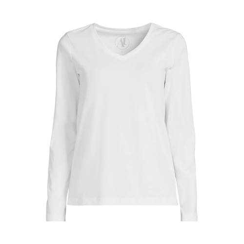 anytime longsleeve met V-hals wit afbeelding
