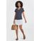 Anytime T-shirt met V-hals donkerblauw melange